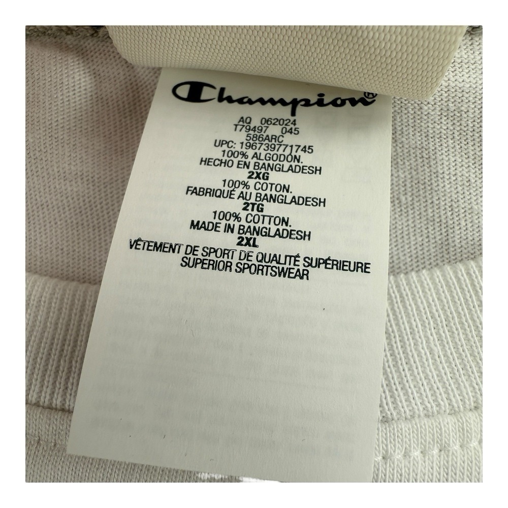 Champion White Rochester NY Graphic Cotton T-Shirt Men's‎ 2XL Short Sleeve NWT - Picture 6 of 9